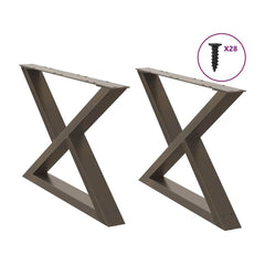 Coffee Table Legs 2 pcs Natural Steel