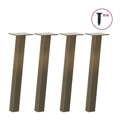 Coffee Table Legs 4 pcs Natural Steel 30 cm