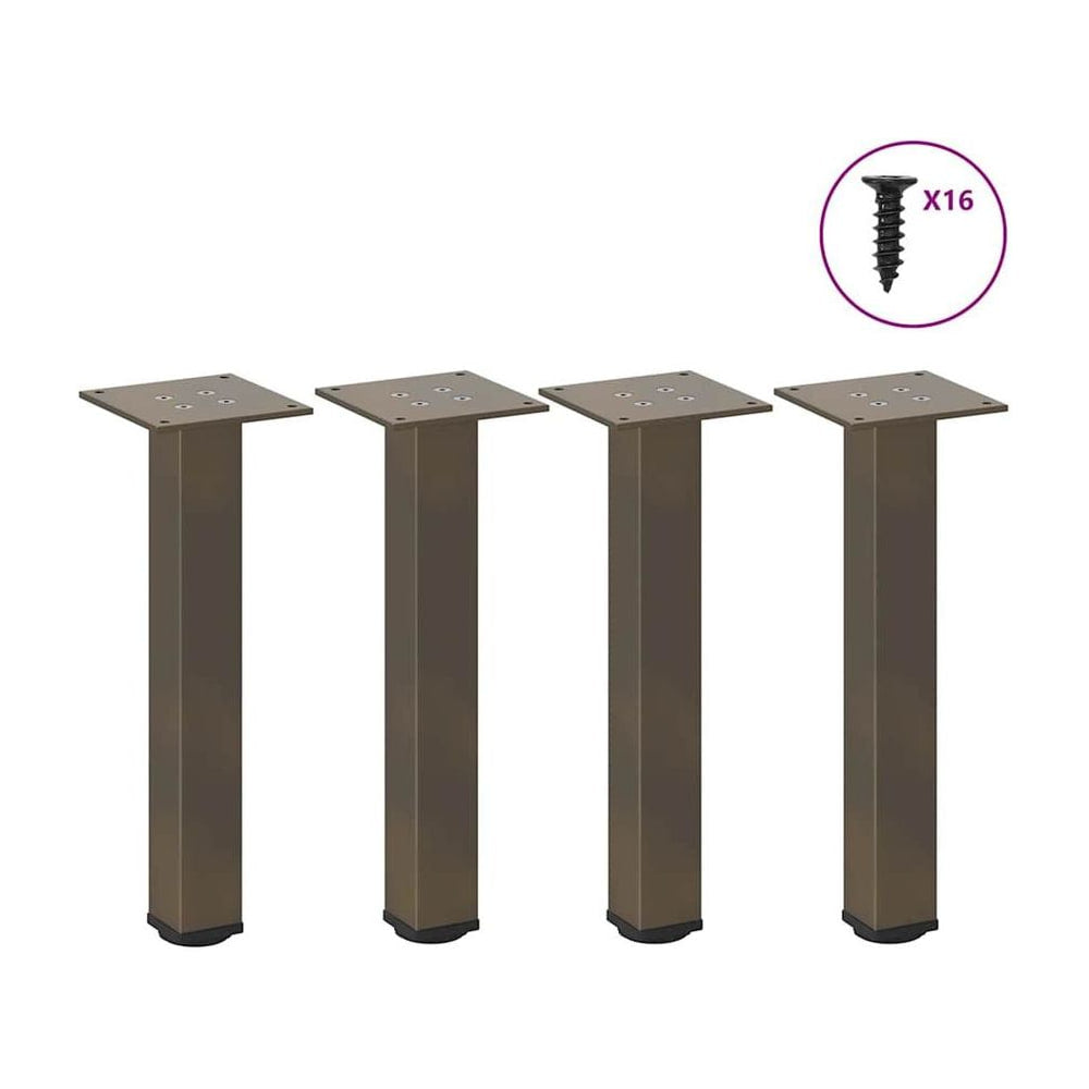 Coffee Table Legs 4 pcs Natural Steel 42-44 cm