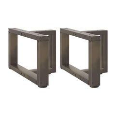 Coffee Table Legs T-Shaped 2 pcs Natural Steel