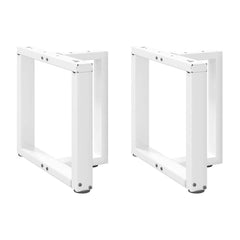 Coffee Table Legs T-Shaped 2 pcs White Steel