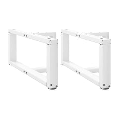 Coffee Table Legs T-Shaped 2 pcs White Steel