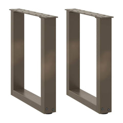 Coffee Table Legs U-Shaped 2 pcs Natural Steel