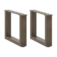 Coffee Table Legs U-Shaped 2 pcs Natural Steel