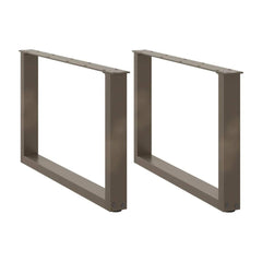 Coffee Table Legs U-Shaped 2 pcs Natural Steel