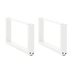 Coffee Table Legs U-Shaped 2 pcs White Steel