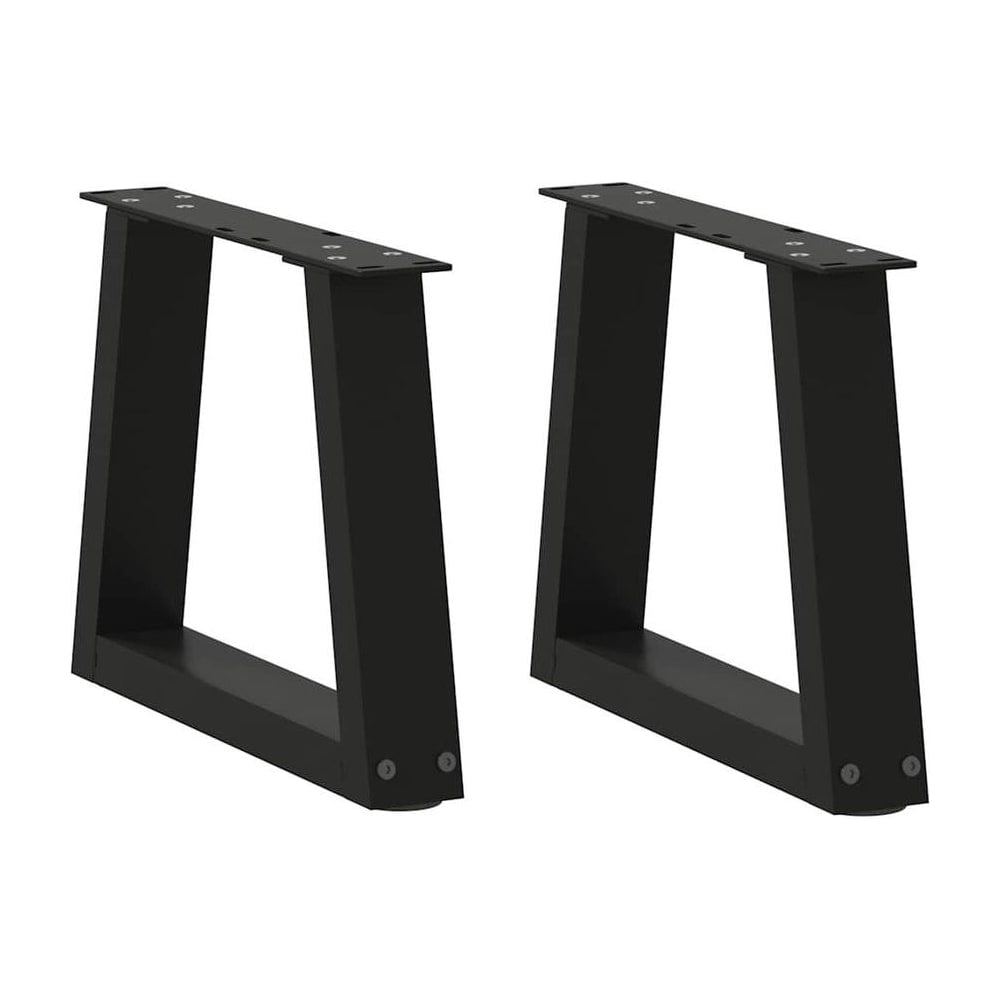 Coffee Table Legs V-Shape 2 pcs Black Steel