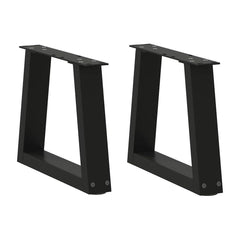 Coffee Table Legs V-Shape 2 pcs Black Steel