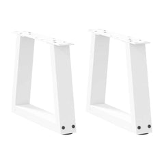 Coffee Table Legs V-Shape 2 pcs White Steel