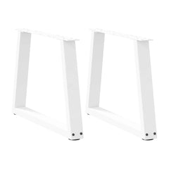 Coffee Table Legs V-Shape 2 pcs White Steel