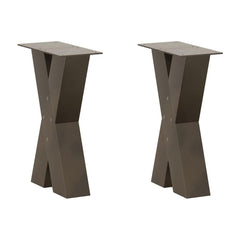 Coffee Table Legs X-Shaped 2 pcs Natural Steel