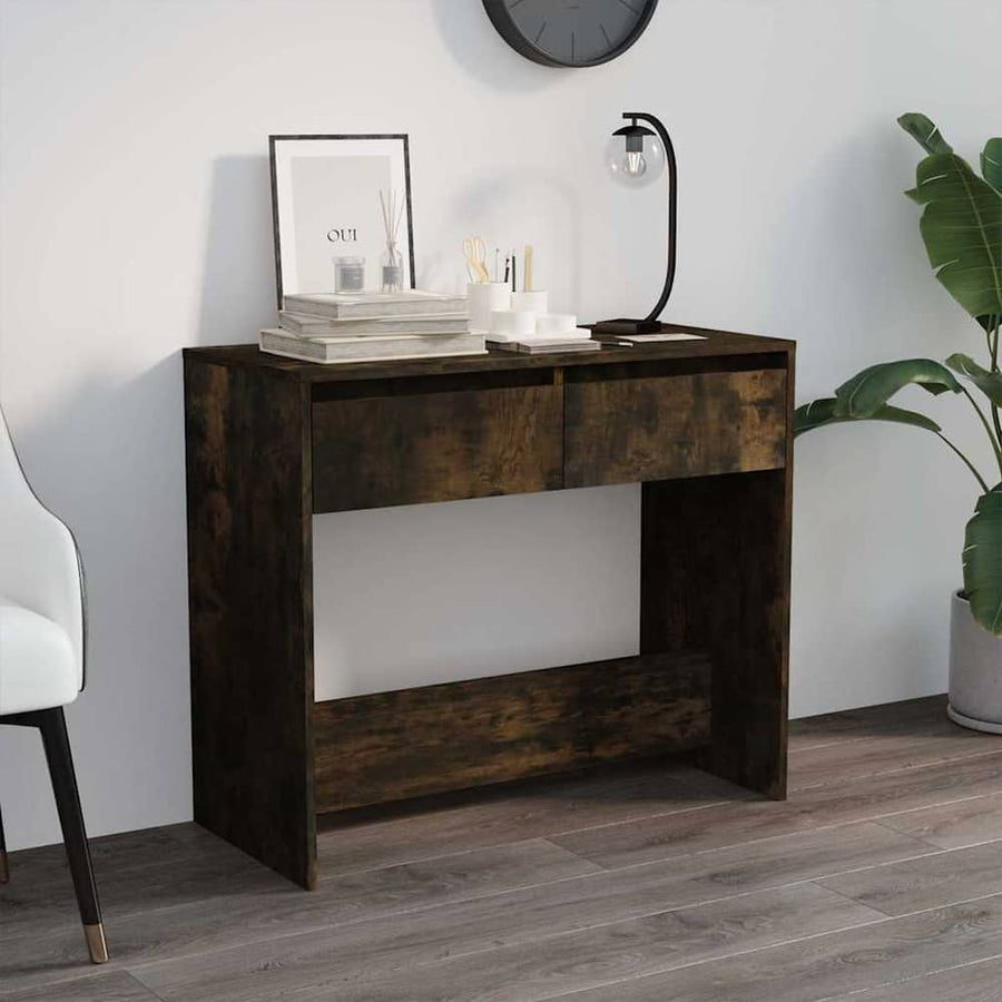 Console Table Smoked Oak Engineered Wood