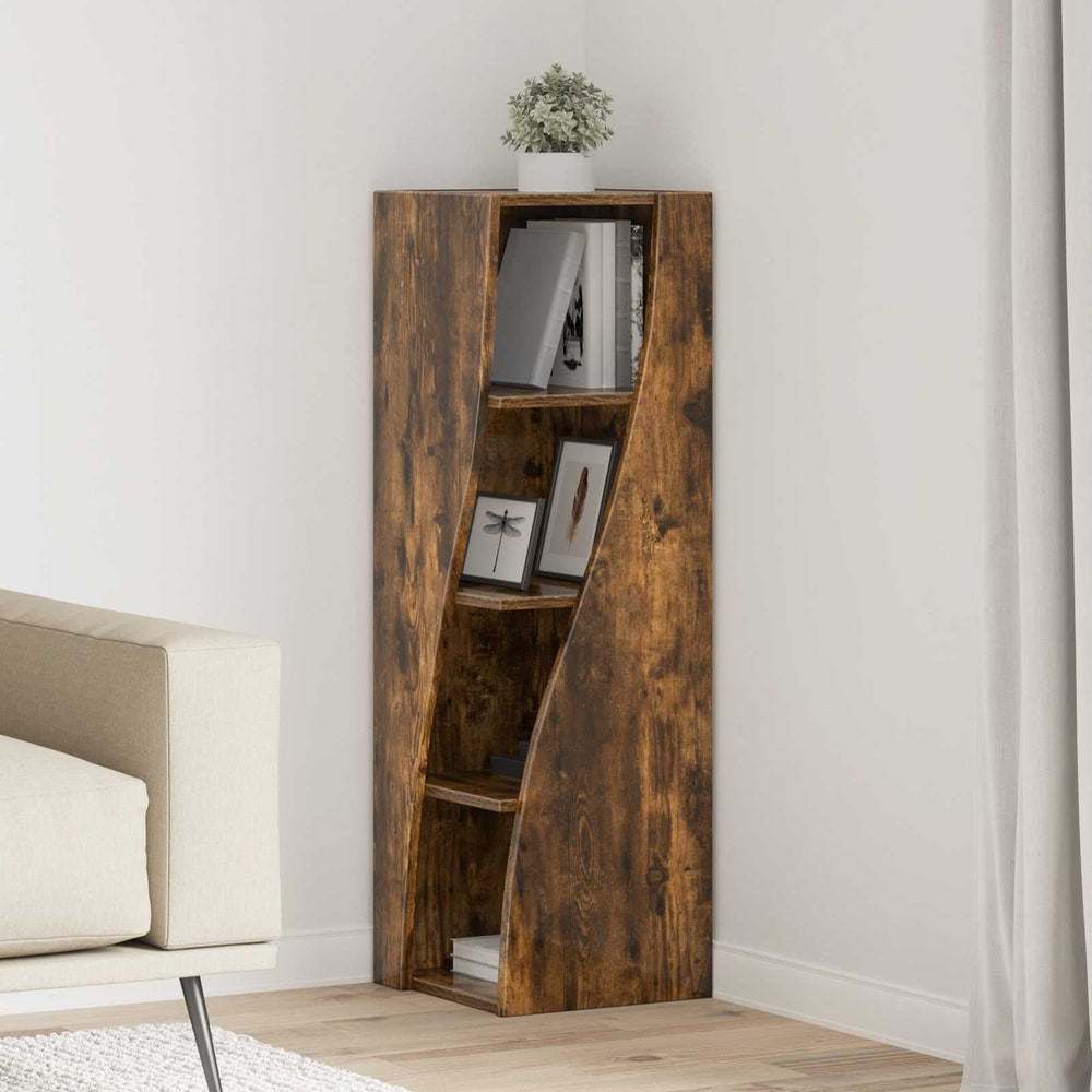 Corner Cabinet Engineered Wood Smoked Oak