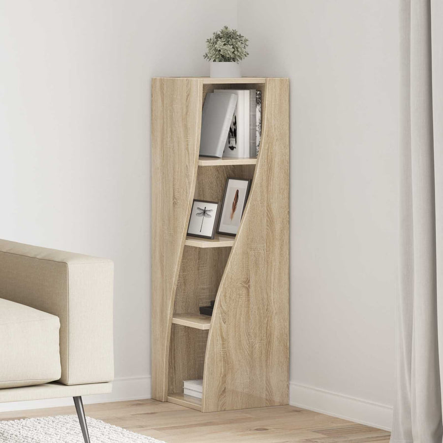 Corner Cabinet Engineered Wood Sonoma Oak