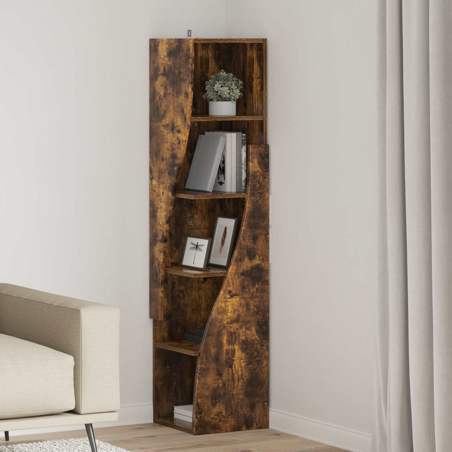 Corner Cabinet Engineered Wood Smoked Oak