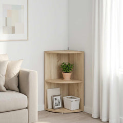 vidaXL Corner Shelf 2-Tier 41.5 x 41.5 x 72 cm Engineered Wood 1