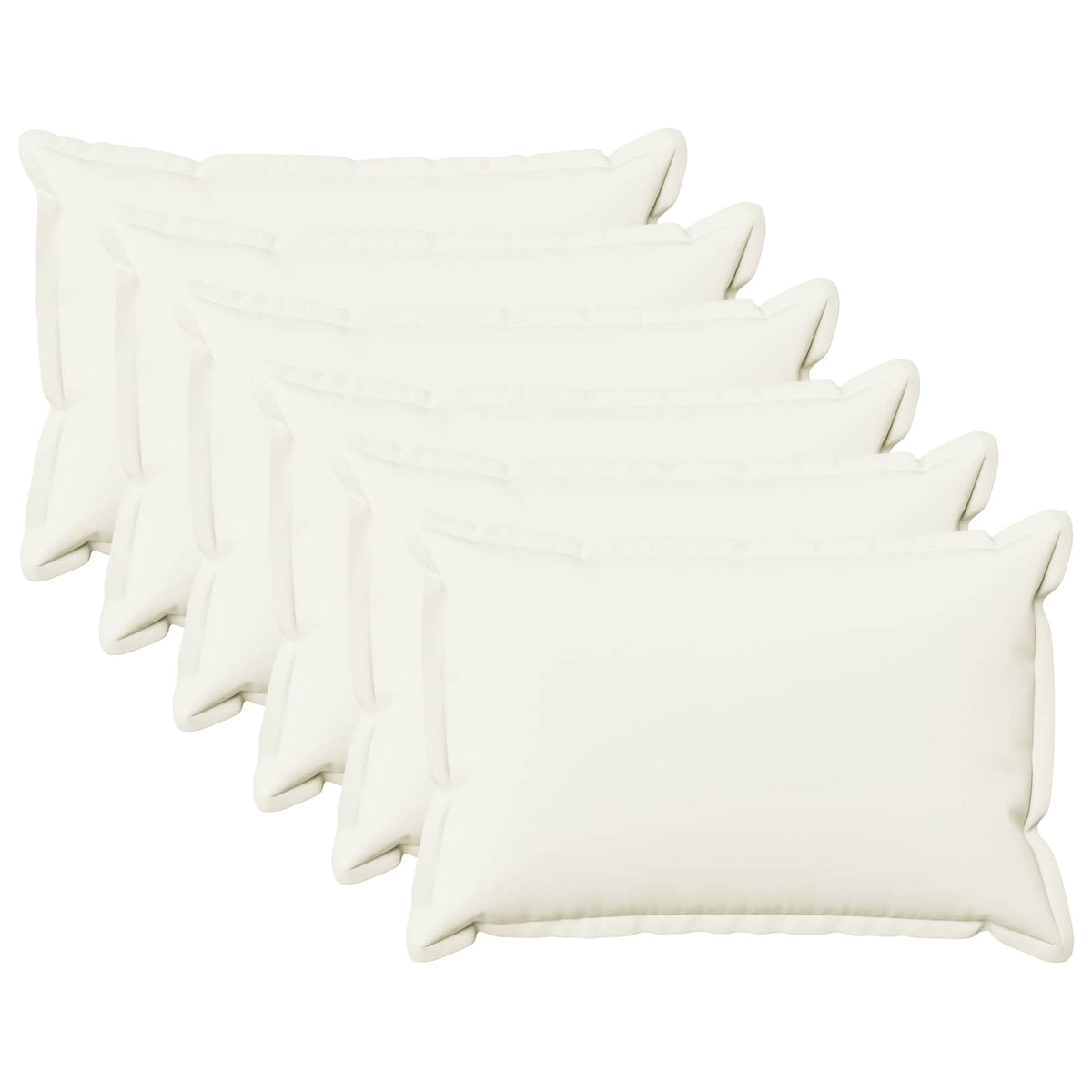 Cushion HOUTEN White Faux Linen