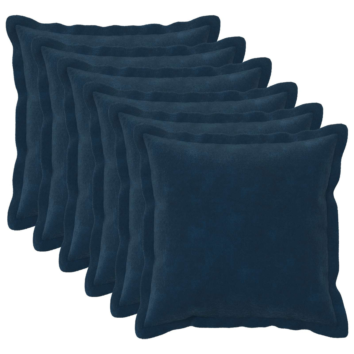 vidaXL Cushion Cover 6 pcs HOUTEN Blue 50 x 50 cm Microfiber Fleece 1