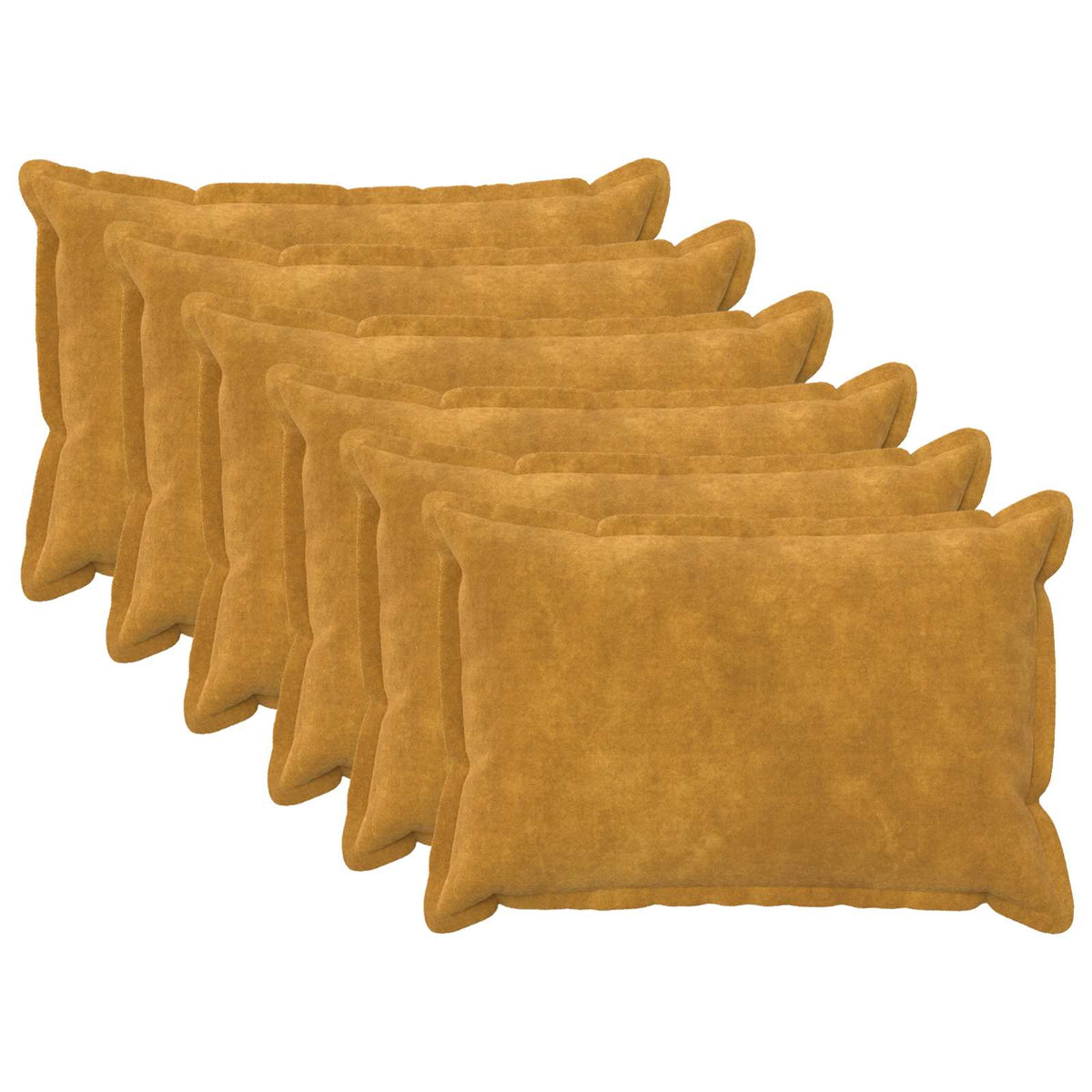 Cushion Cover 6 pcs HOUTEN Yellow Microfiber Fleece