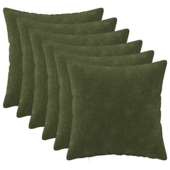 Cushion with Pillow HEERLEN 6 pcs Green Microfiber Fleece
