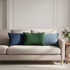 Cushion with Pillow HEERLEN 6 pcs Jeans Blue Fabric