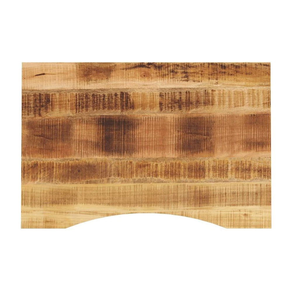 Desk Top with Curve Solid Wood Rough Mango