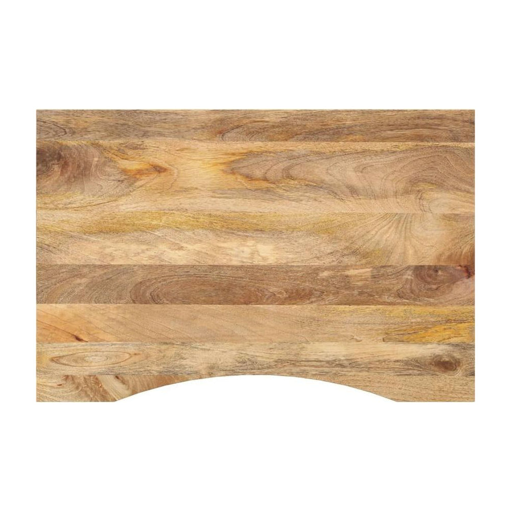 Desk Top with Curve Solid Wood Rough Mango