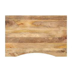 Desk Top with Curve Solid Wood Rough Mango