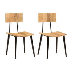 Dining Chairs 2 pcs Solid Wood Mango