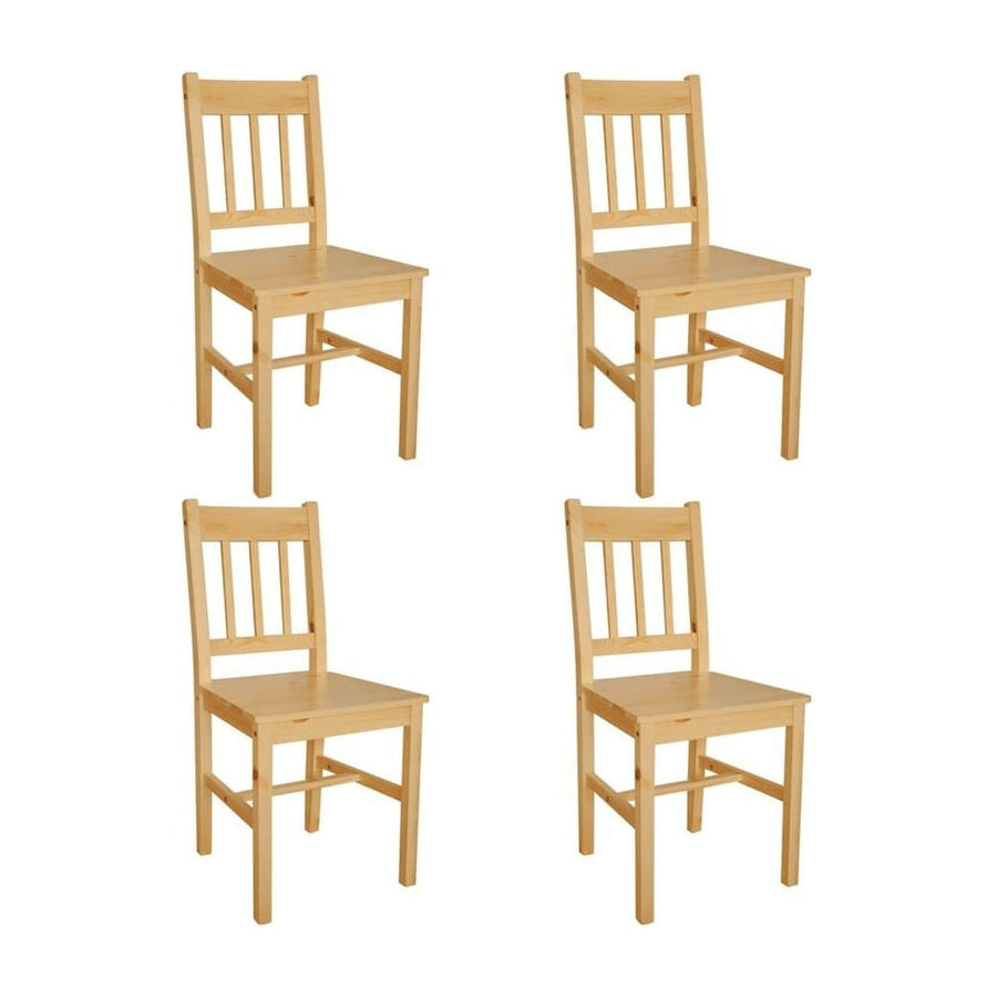 Dining Chairs 4 pcs Pinewood
