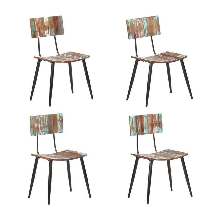 Dining Chairs 4 pcs Solid Reclaimed Wood