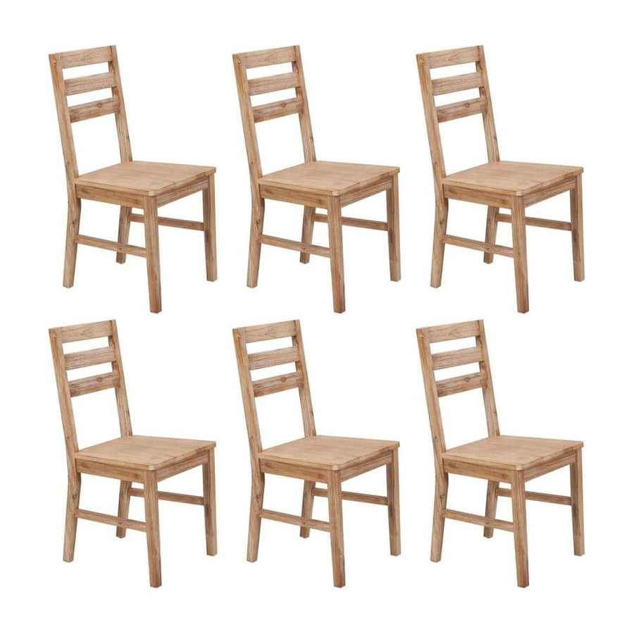 Dining Chairs 6 pcs Solid Acacia Wood