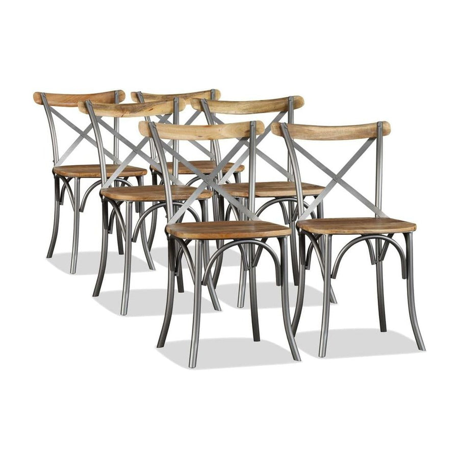 Dining Chairs 6 pcs Solid Mango Wood