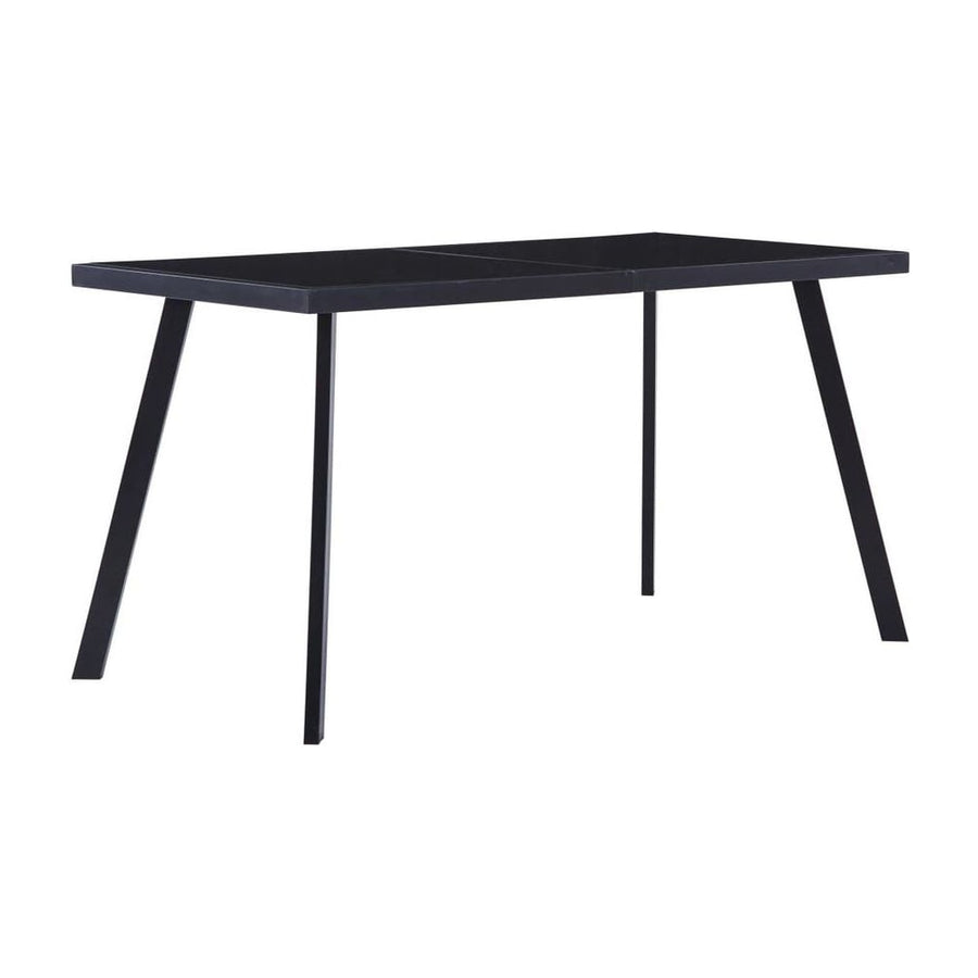 Dining Table Black Tempered Glass