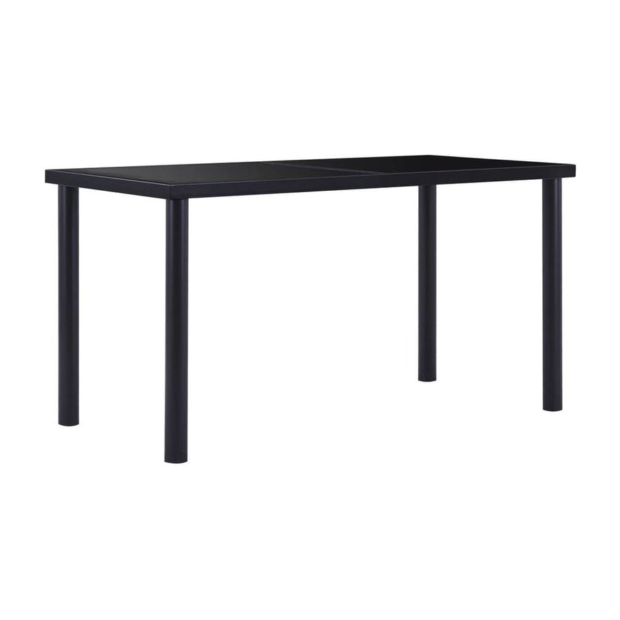 Dining Table Black Tempered Glass