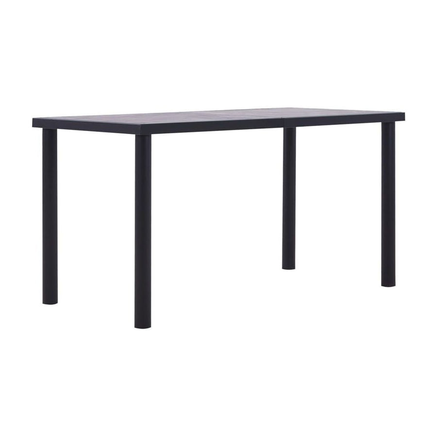 Dining Table Black and Concrete Grey