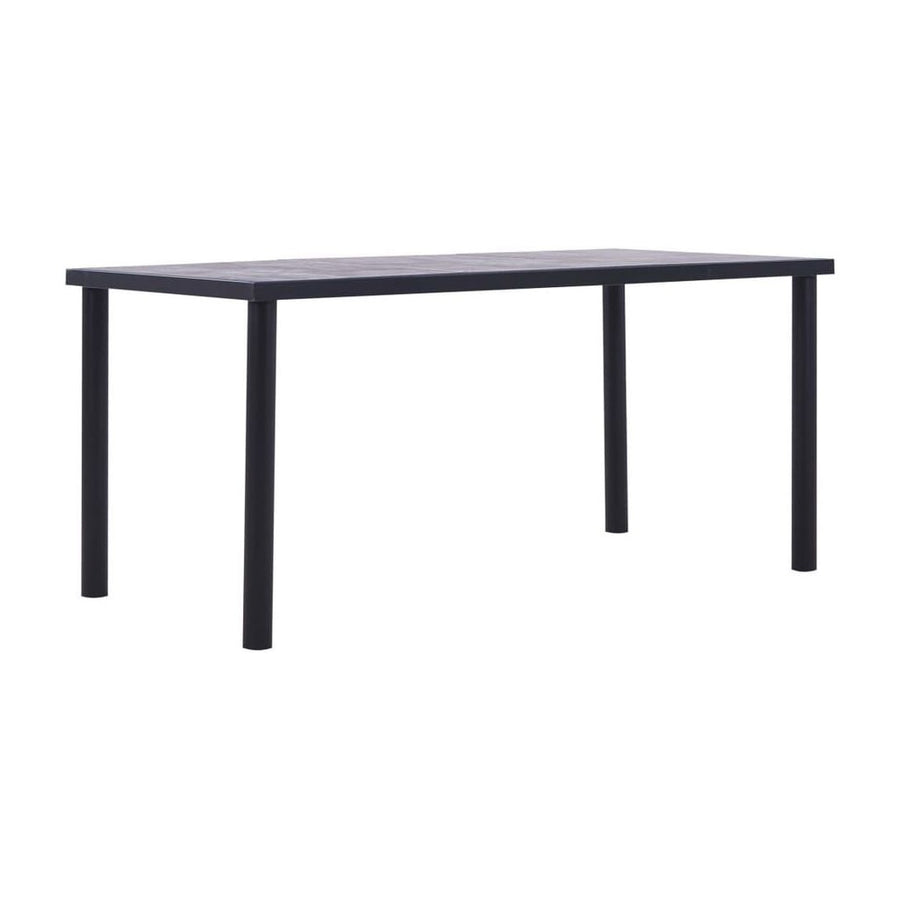 Dining Table Black and Concrete Grey