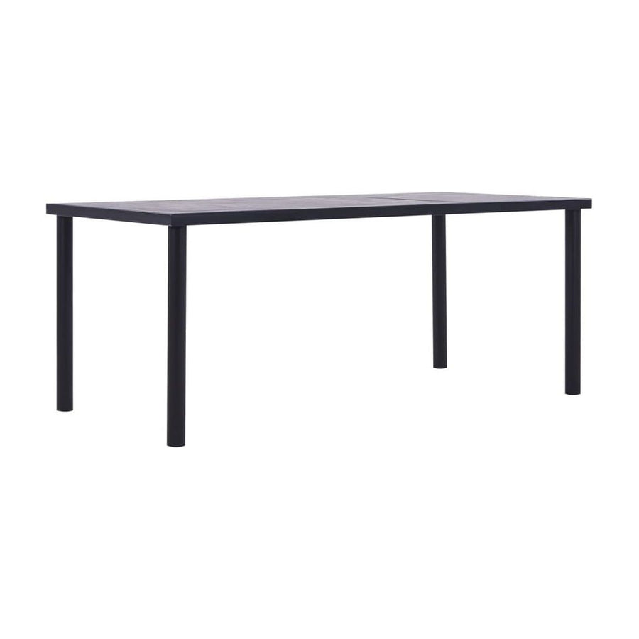 Dining Table Black and Concrete Grey