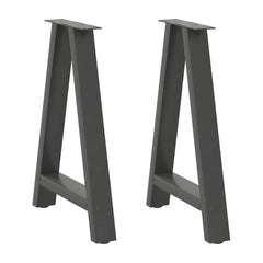 Dining Table Legs A-Shaped 2 pcs Anthracite Steel