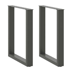 Dining Table Legs U-Shaped 2 pcs Anthracite Steel