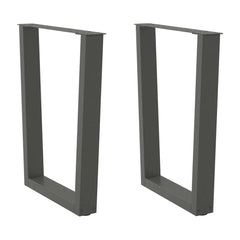 Dining Table Legs V-Shape 2 pcs Anthracite Steel