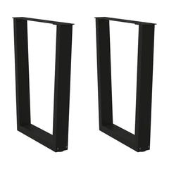 Dining Table Legs V-Shape 2 pcs Black Steel