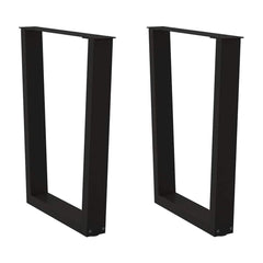 Dining Table Legs V-Shape 2 pcs Black Steel