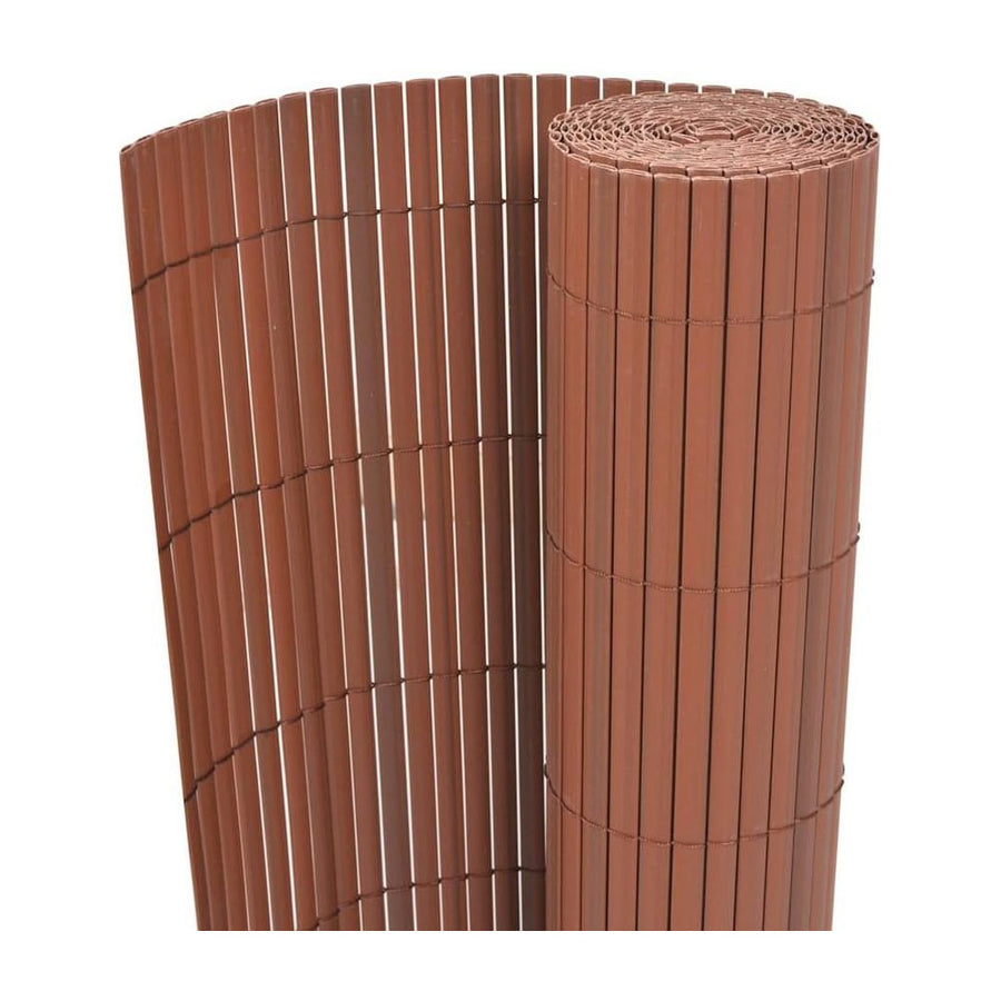 Double-Sided Garden Fence Brown