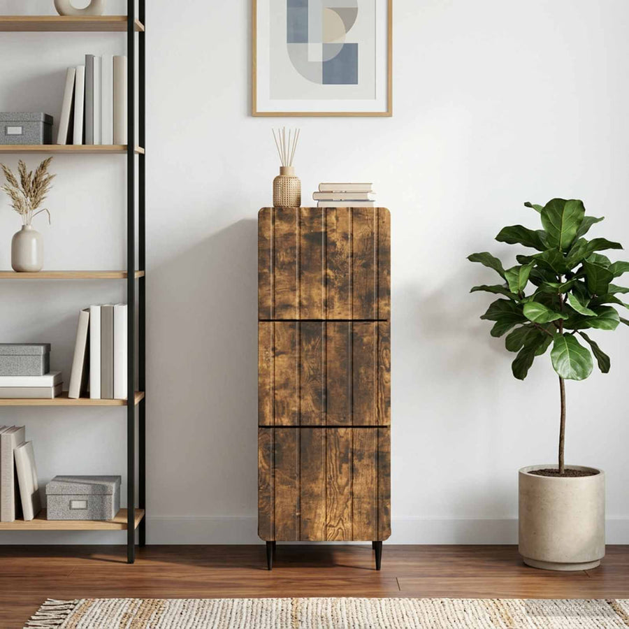 Drawer Cabinet Engineered Wood Smoked Oak