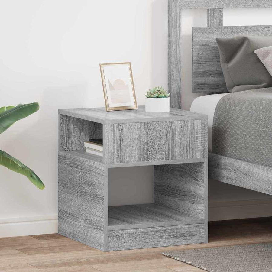 End Table 2 pcs Grey Sonoma Engineered Wood