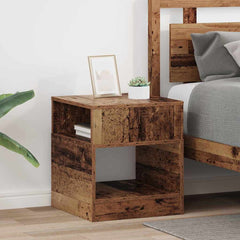 End Table 2 pcs Old Wood Engineered Wood