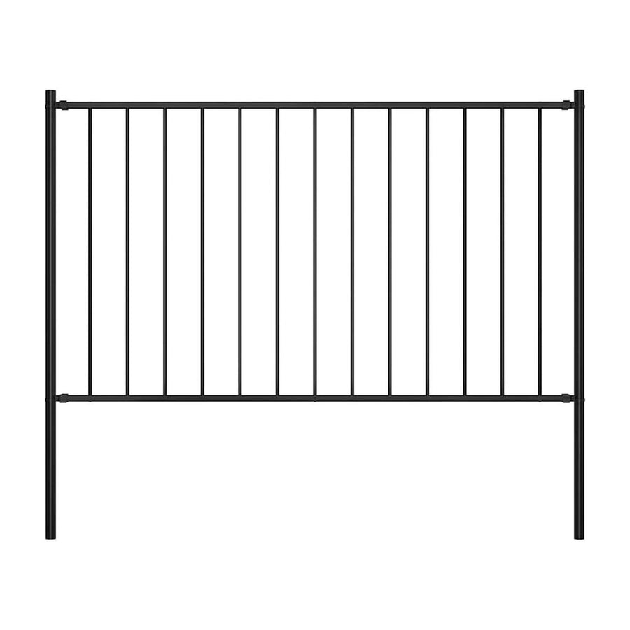 Fence Panel "Woerden" with Posts Steel Black