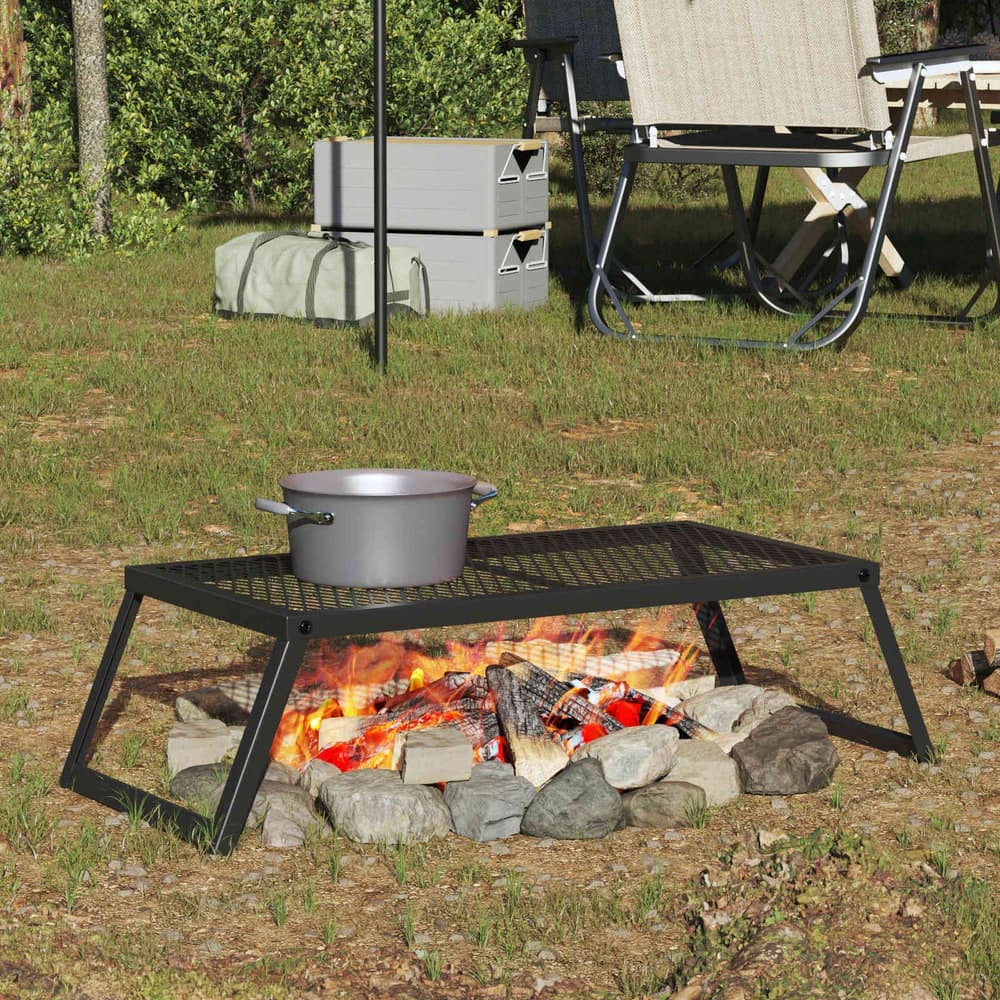Foldable Camping Grill Alloy Black