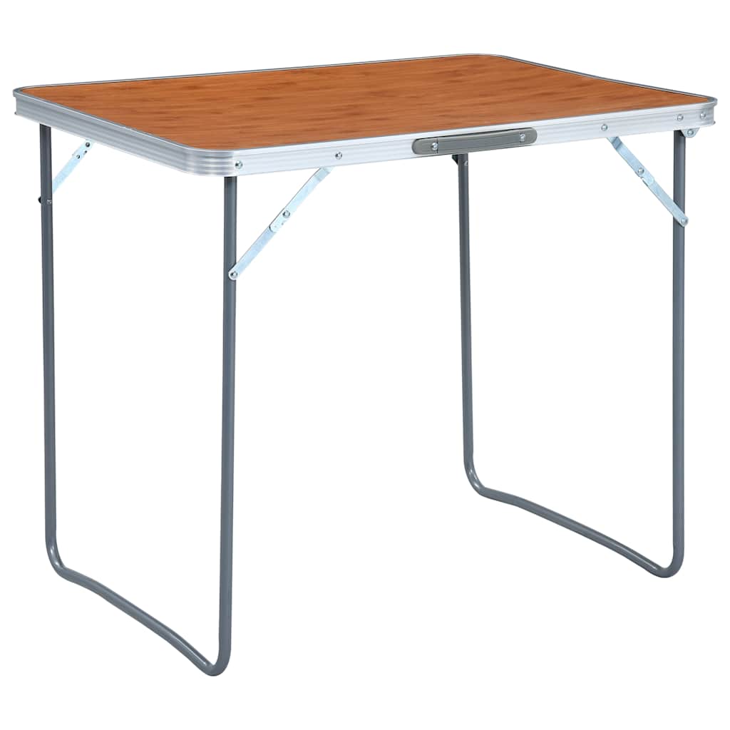 48170 vidaXL Foldable Camping Table with Metal Frame 80x60 cm 1